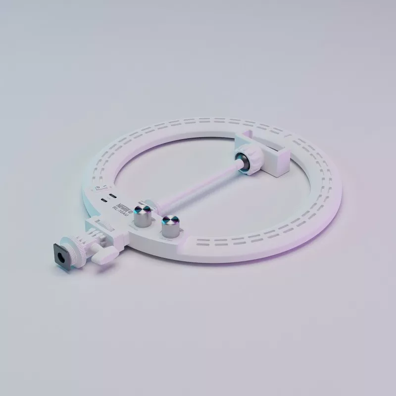 Lampa pierścieniowa LED Newell RL-10A Arctic White + statyw