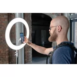 Lampa pierścieniowa LED Newell RL-18A - WB (3200 K - 5500 K) - Arctic White