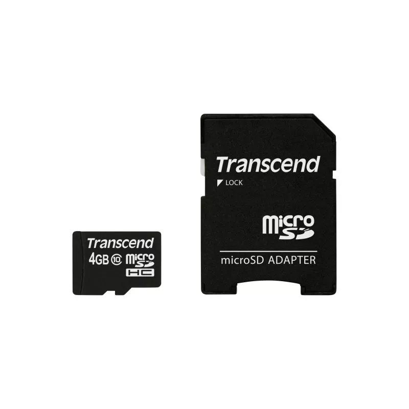 Transcend microSDHC          4GB Class 10 + adapter SD