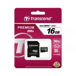 Transcend microSDHC         16GB Class 10 + adapter SD