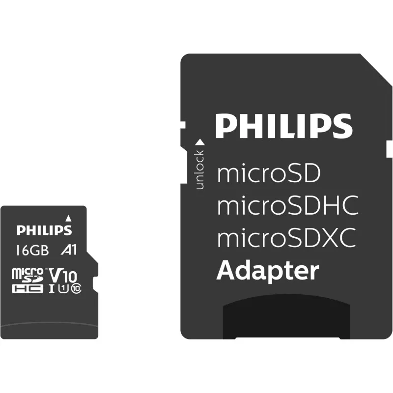 Philips MicroSDHC Card      16GB Class 10 UHS-I U1 incl. adapter