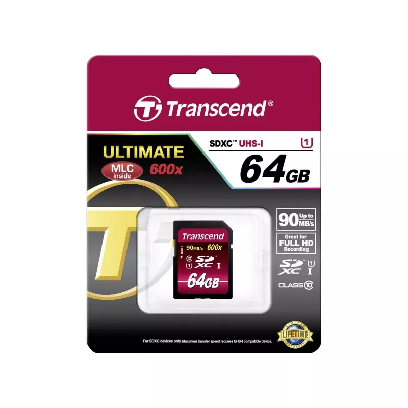 Transcend SDXC              64GB Class10 UHS-I 600x Ultimate