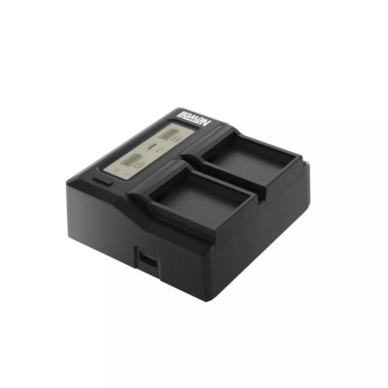 Ładowarka dwukanałowa Newell DC-LCD do akumulatorów LP-E6 do Canon