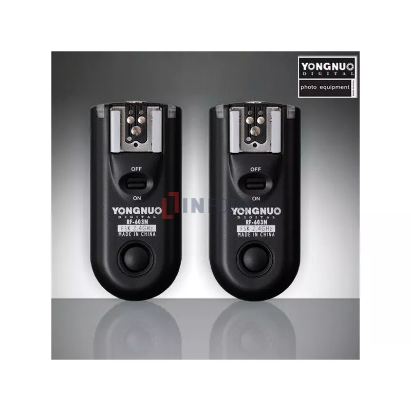 Zestaw dwóch wyzwalaczy radiowych Yongnuo RF603C II z kablem C1 do Canon