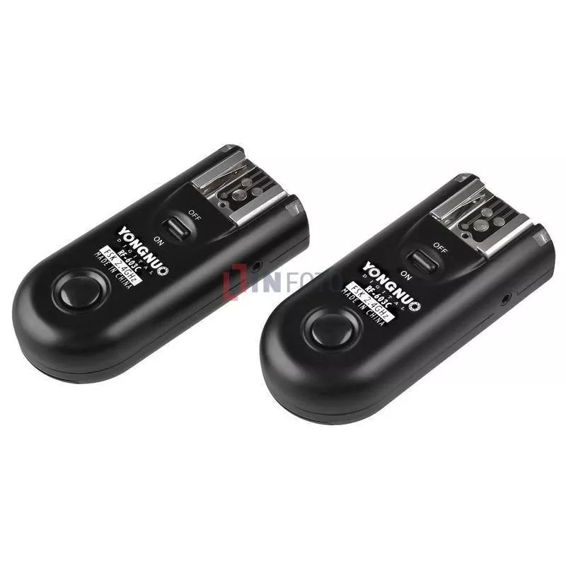Zestaw dwóch wyzwalaczy radiowych Yongnuo RF603C II z kablem C1 do Canon