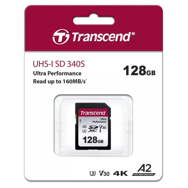 Transcend SDXC 340S        128GB Class 10 UHS-I U3 A2 V30