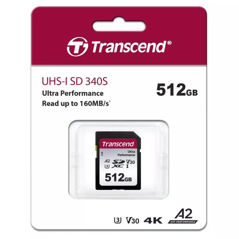 Transcend SDXC 340S        512GB Class 10 UHS-I U3 A2 V30