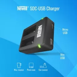 Ładowarka dwukanałowa Newell SDC-USB do akumulatorów AABAT-001 do GoPro