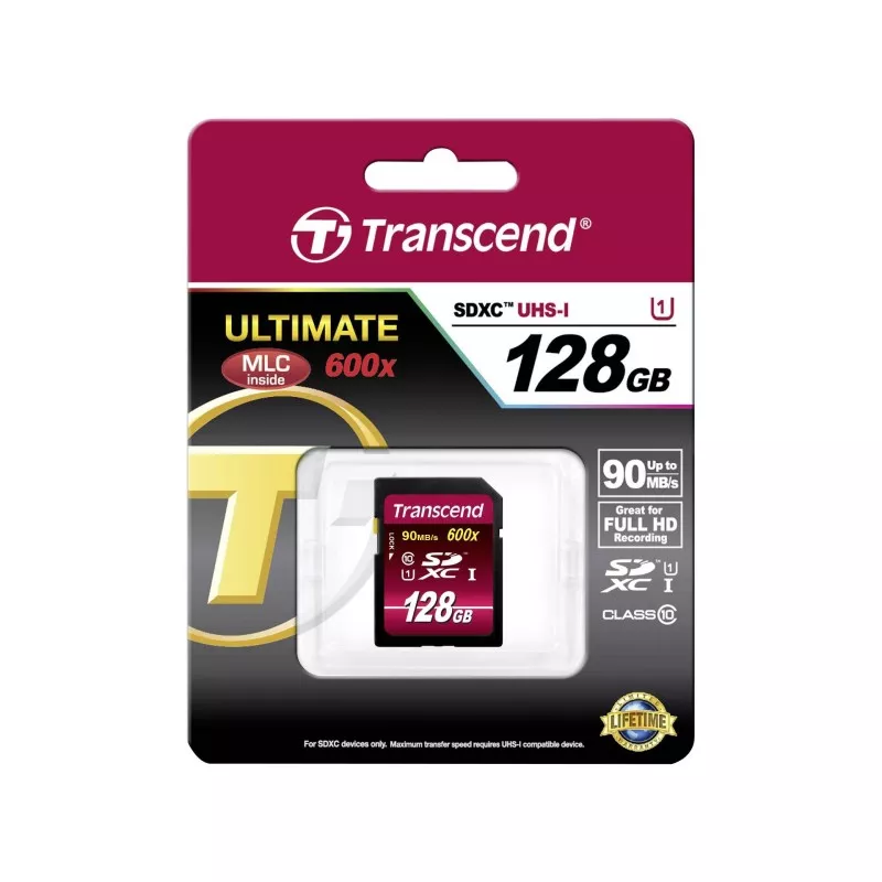 Transcend SDXC             128GB Class10 UHS-I 600x Ultimate
