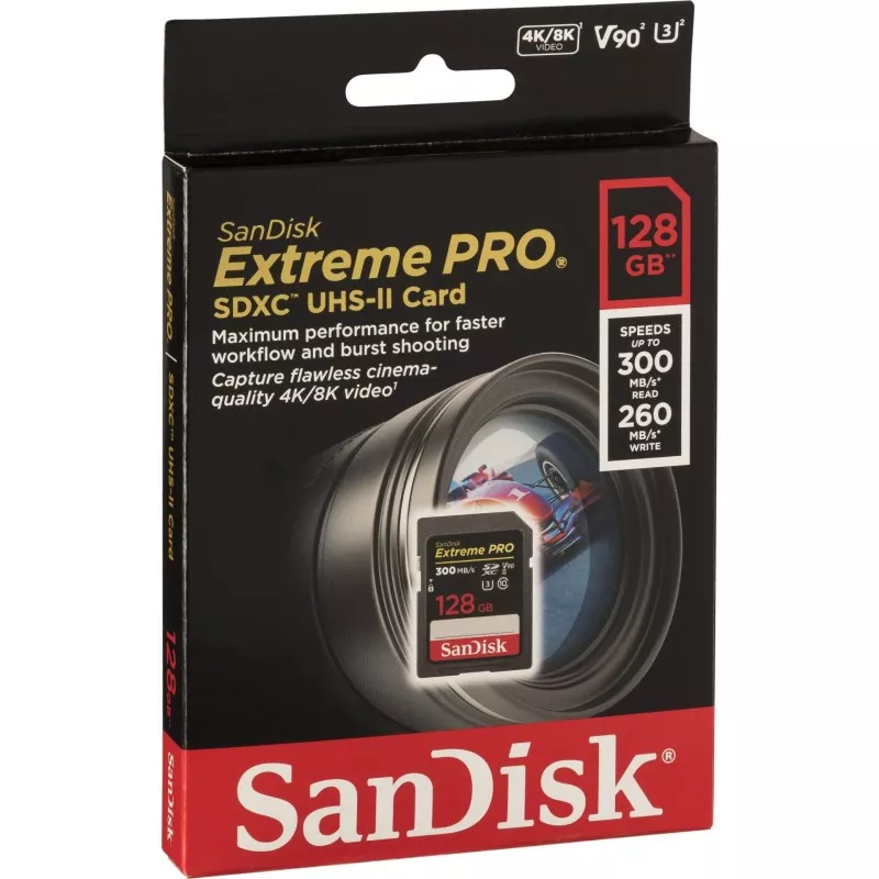 SanDisk ExtremePRO SDXC V90 128G 300MB UHS-II  SDSDXDK-128G-GN4IN