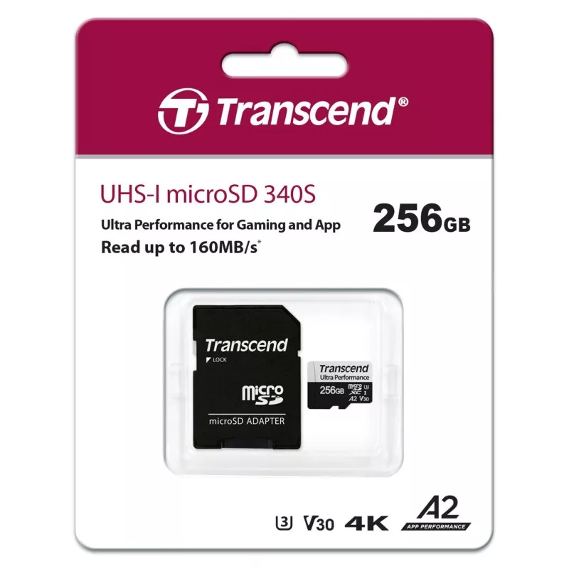 Transcend microSDXC 340S   256GB Class 10 UHS-I U3 A2