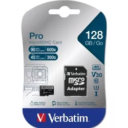 Verbatim microSDXC Pro     128GB Class 10 UHS-I incl adapter