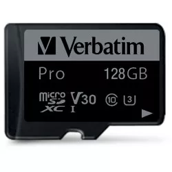 Verbatim microSDXC Pro     128GB Class 10 UHS-I incl adapter