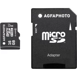AgfaPhoto MicroSDHC UHS-I   16GB High Speed Class 10 U1 + adapter