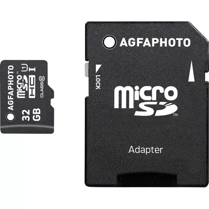AgfaPhoto MicroSDHC UHS-I   32GB High Speed Class 10 U1 + adapter