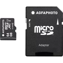 AgfaPhoto MicroSDXC UHS-I   64GB High Speed Class 10 U1 + adapter