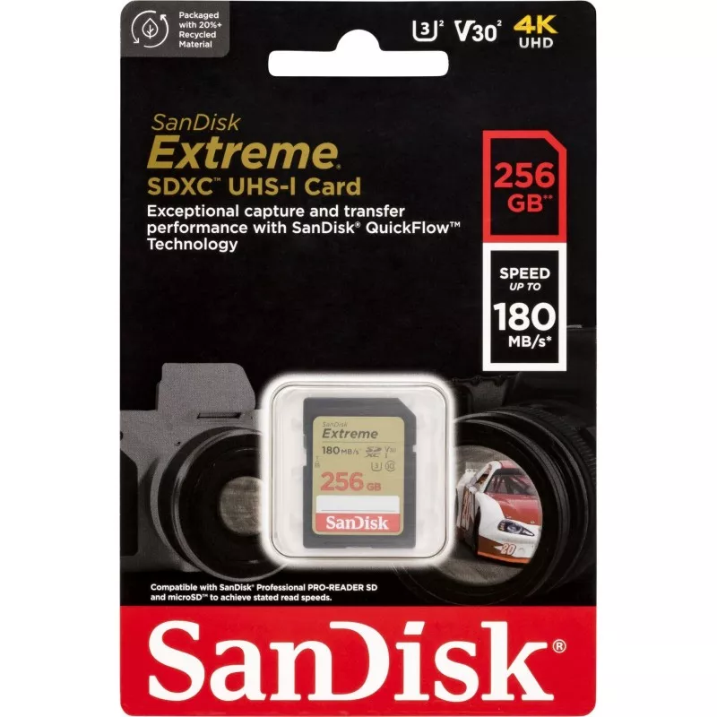 SanDisk Extreme SDXC       256GB UHS-I C10 U3 V30