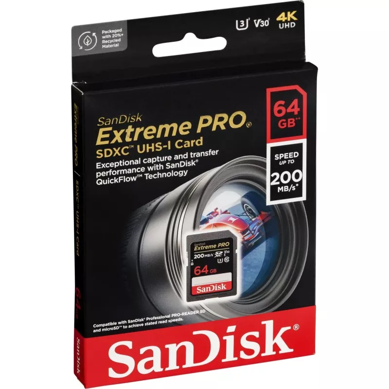 SanDisk Extreme Pro SDXC    64GB UHS-I C10 U3 V30