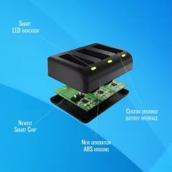 Ładowarka trójkanałowa Newell SDC-USB do akumulatorów AABAT-001 do GoPro