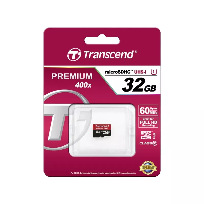 Transcend microSDHC         32GB Class 10 UHS-I 400X