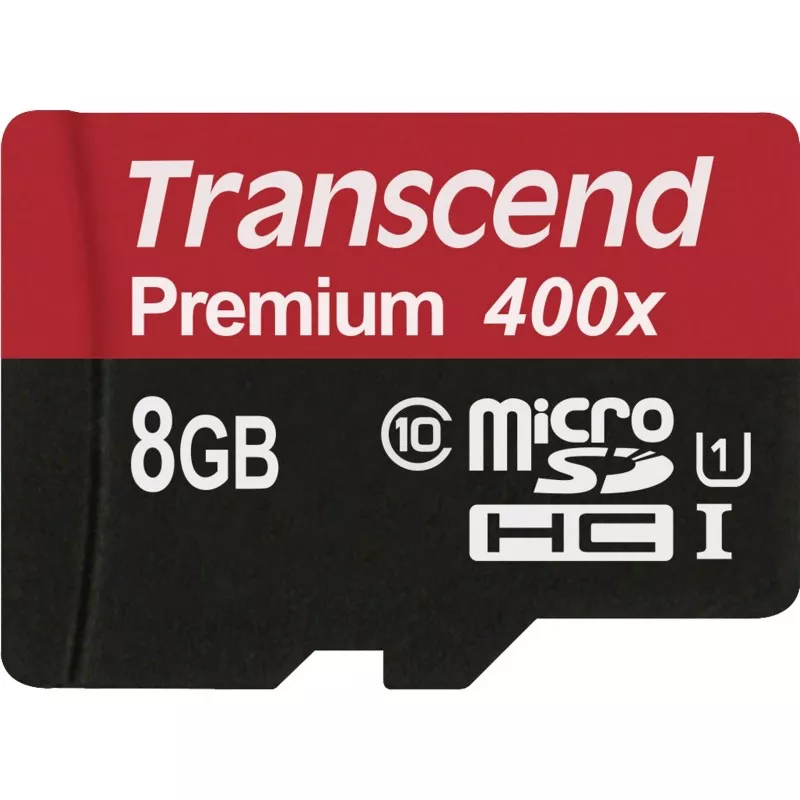 Transcend microSDHC          8GB Class 10 UHS-I 400x + adapter SD