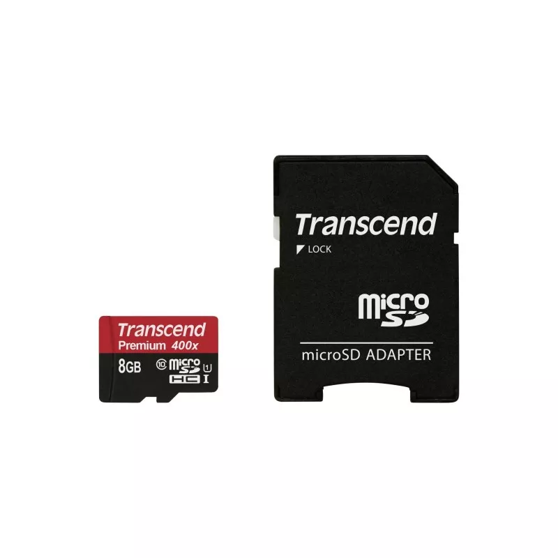 Transcend microSDHC          8GB Class 10 UHS-I 400x + adapter SD
