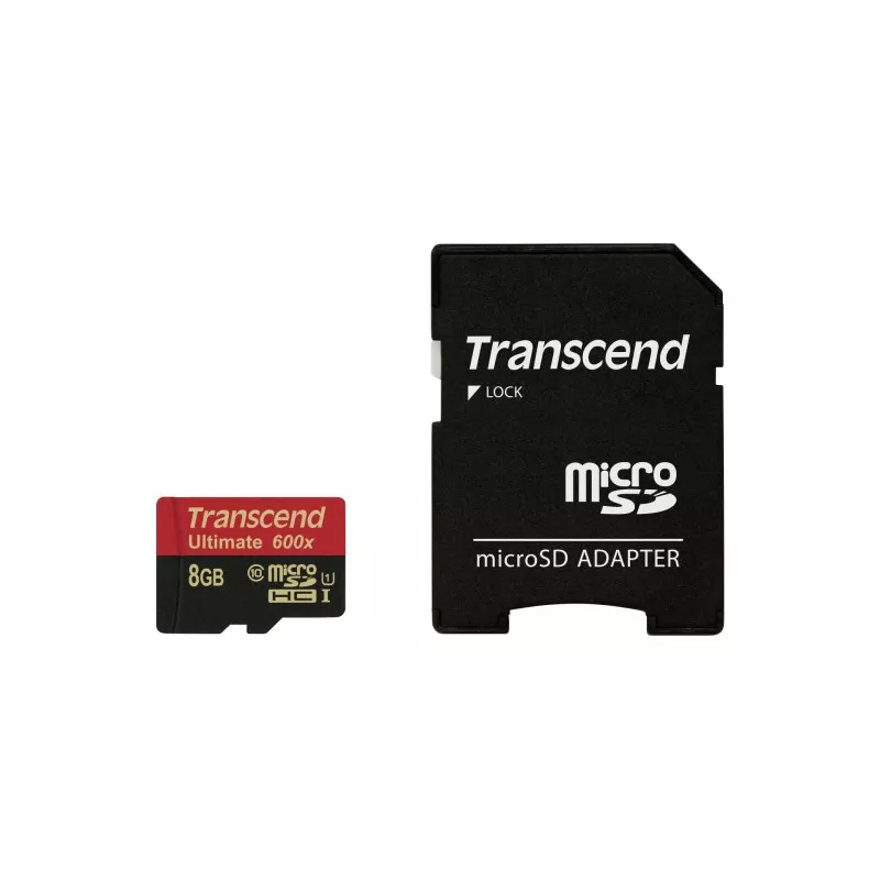 Transcend microSDHC MLC      8GB Class 10 UHS-I 600x + adapter SD