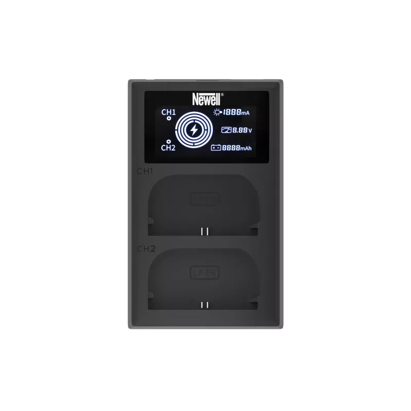 Ładowarka dwukanałowa Newell FDL-USB-C do akumulatorów LP-E6 do Canon