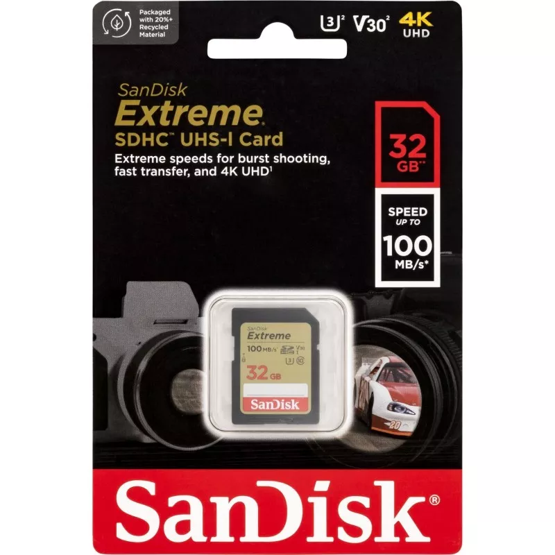 SanDisk Extreme SDXC        32GB UHS-I C10 U3 V30