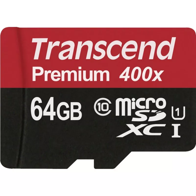 Transcend microSDXC         64GB Class 10 UHS-I 400x + adapter SD
