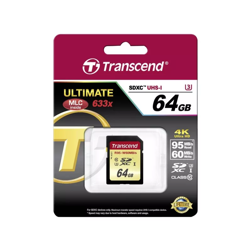 Transcend SDXC              64GB Class 10 UHS-I U3 Ultimate
