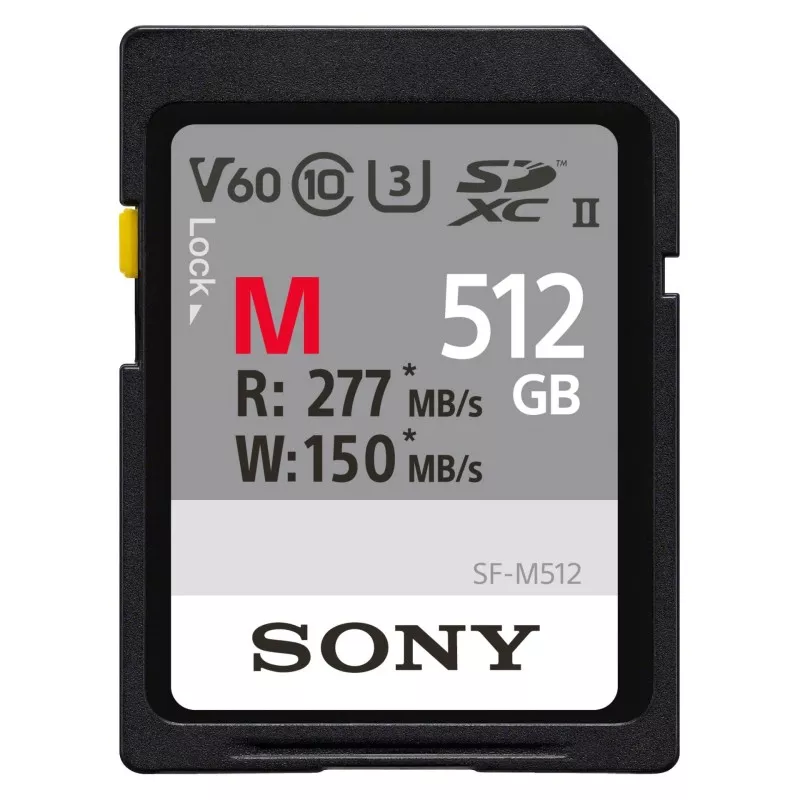 Sony SDXC M series         512GB UHS-II Class 10 U3 V60