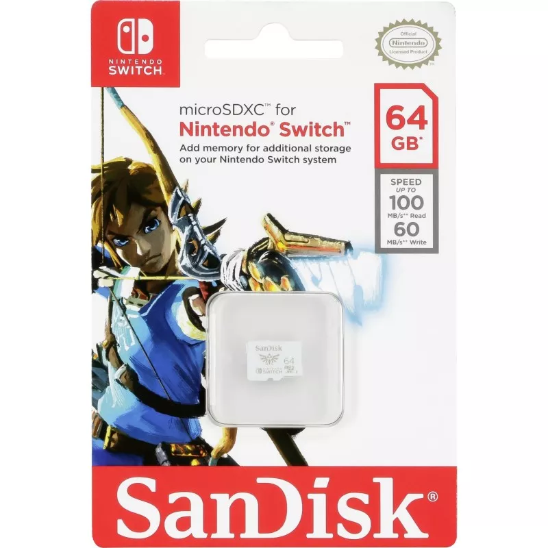 SanDisk MicroSDXC 100MB     64GB Nintendo      SDSQXAT-064G-GNCZN