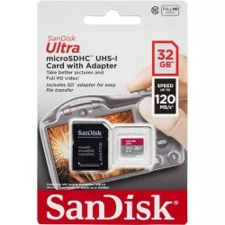 SanDisk Ultra microSDHC     32GB 140MB/s.Adapt.SDSQUA4-032G-GN6IA