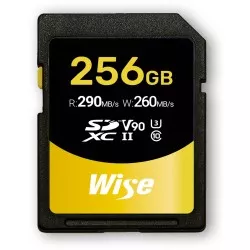 Wise SDXC UHS-II V90       256GB R:290MBs / W:150MBs   WI-SD-N256