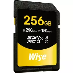 Wise SDXC UHS-II V60       256GB R:290MBs / W:150MBs   WI-SD-S256