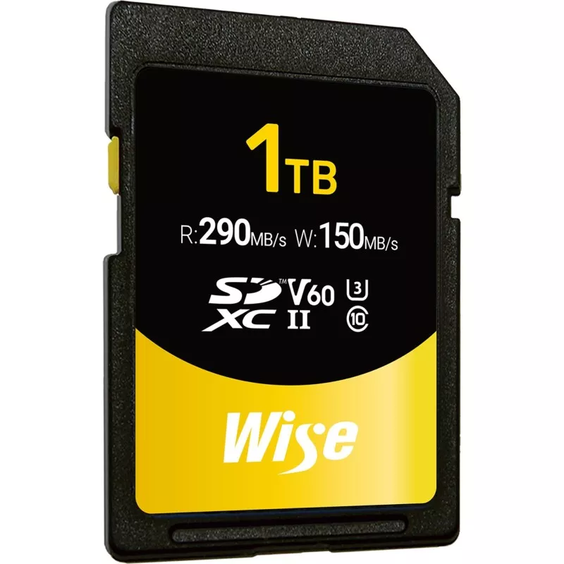 Wise SDXC UHS-II V60         1TB R:290MBs / W:150MBs  WI-SD-S1024