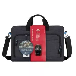 Rivacase 8058 Laptop Bag 17.3  black + wireless Mouse