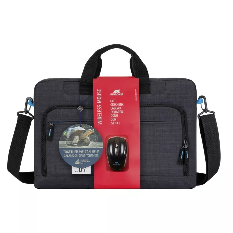 Rivacase 8058 Laptop Bag 17.3  black + wireless Mouse