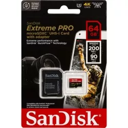 SanDisk microSDXC           64GB Extreme Pro A2 C10 V30 UHS-I U3