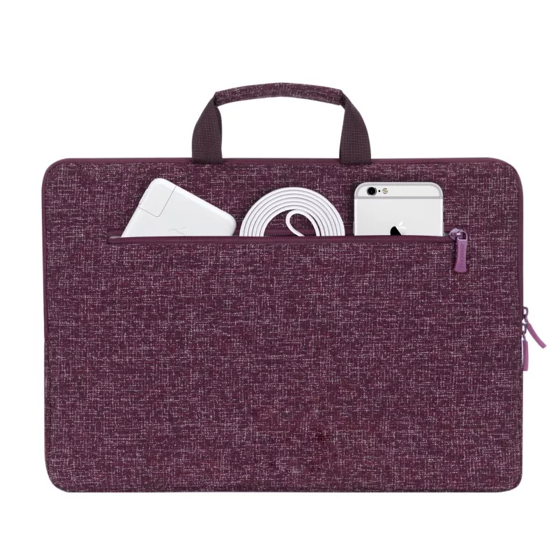 Rivacase 7913 Laptop Sleeve 13.3  with handles burgundy red