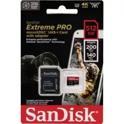 SanDisk microSDXC          512GB Extreme Pro A2 C10 V30 UHS-I U3