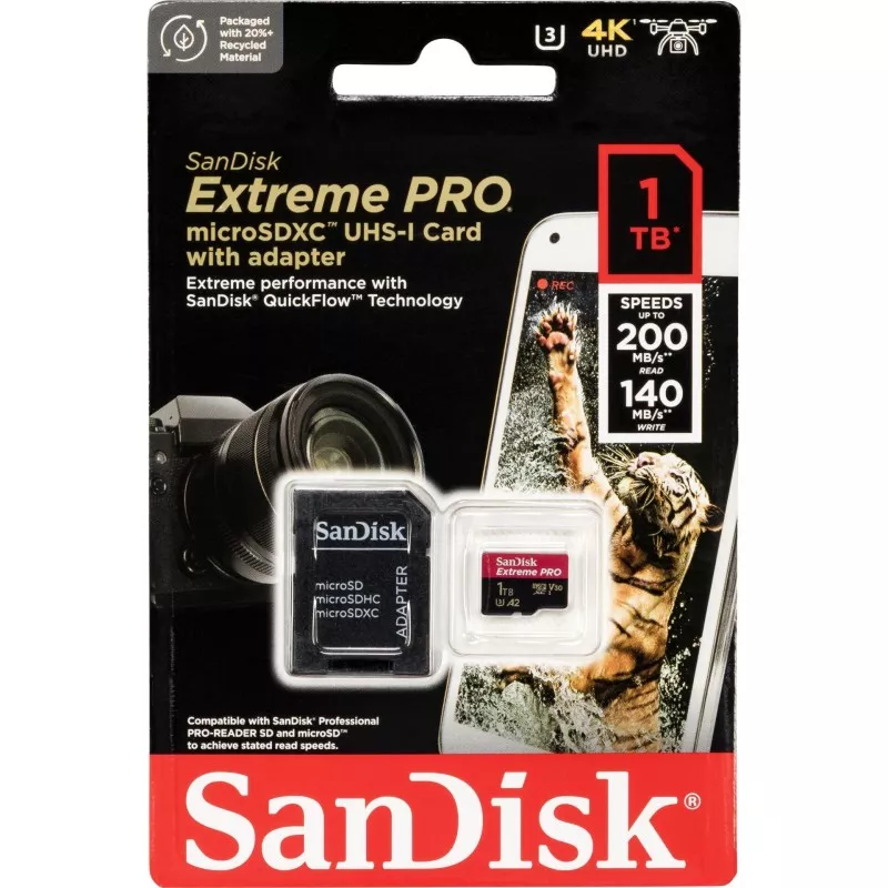 SanDisk microSDXC            1TB Extreme Pro A2 C10 V30 UHS-I U3