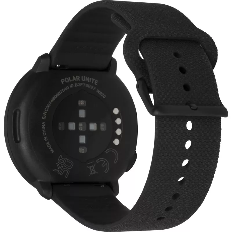 Polar Unite Black S-L Silicone Wristband with Pin Buckle