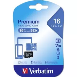 Verbatim microSDHC          16GB Class 10 UHS-I