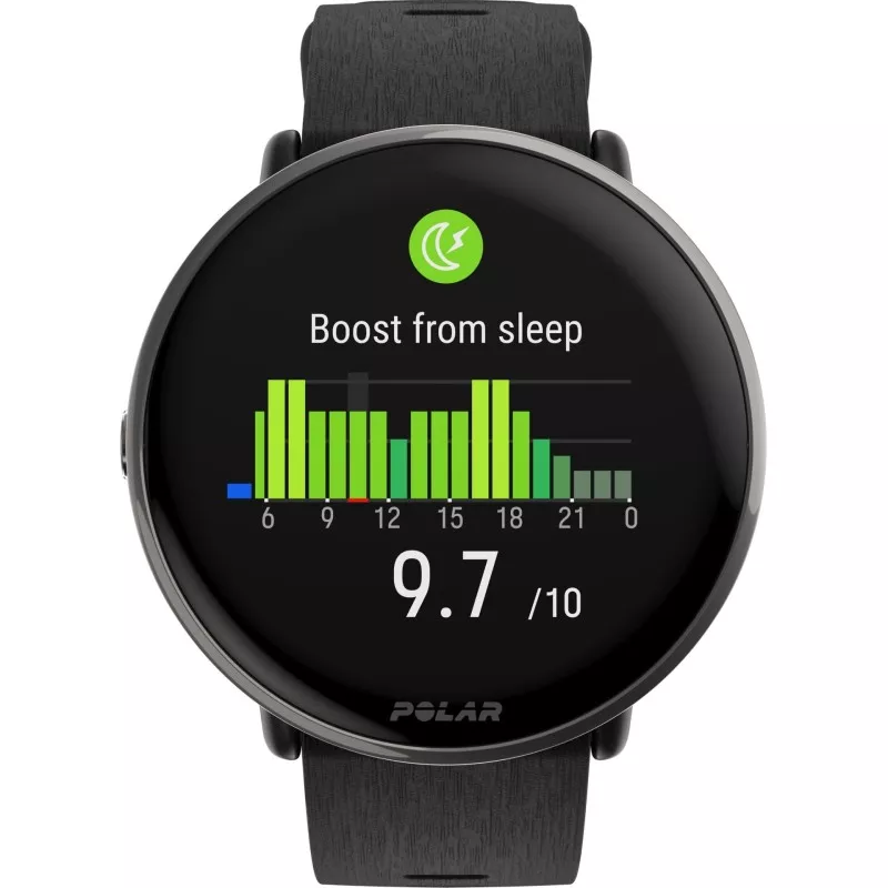 Polar Ignite 3 Titanium Silicone Band black