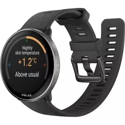 Polar Ignite 3 Titanium Silicone Band black