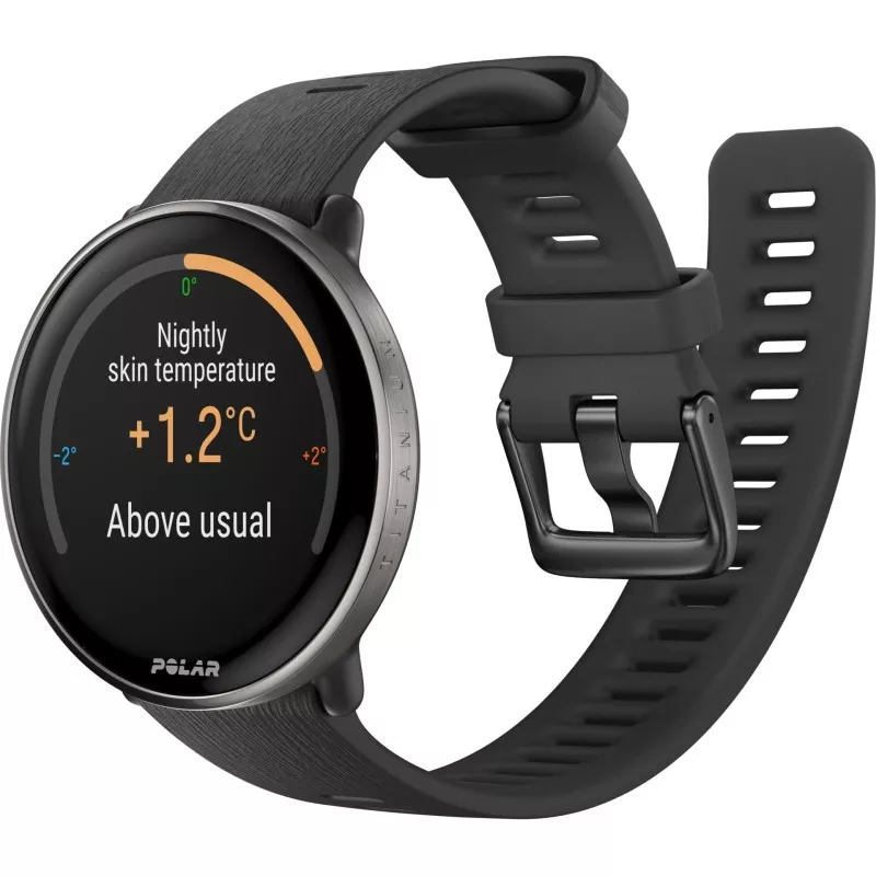 Polar Ignite 3 Titanium Silicone Band black