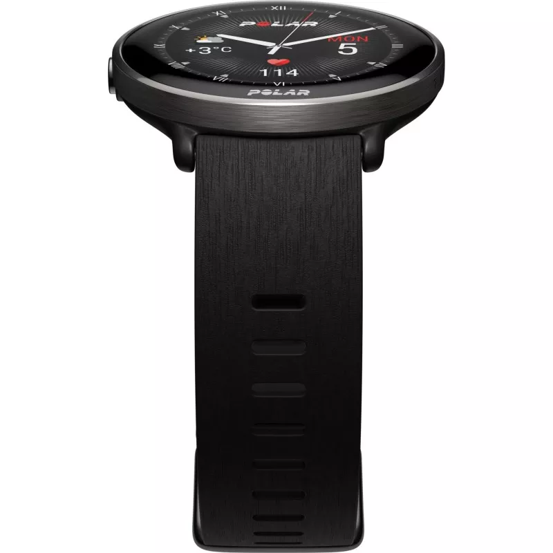 Polar Ignite 3 Titanium Silicone Band black