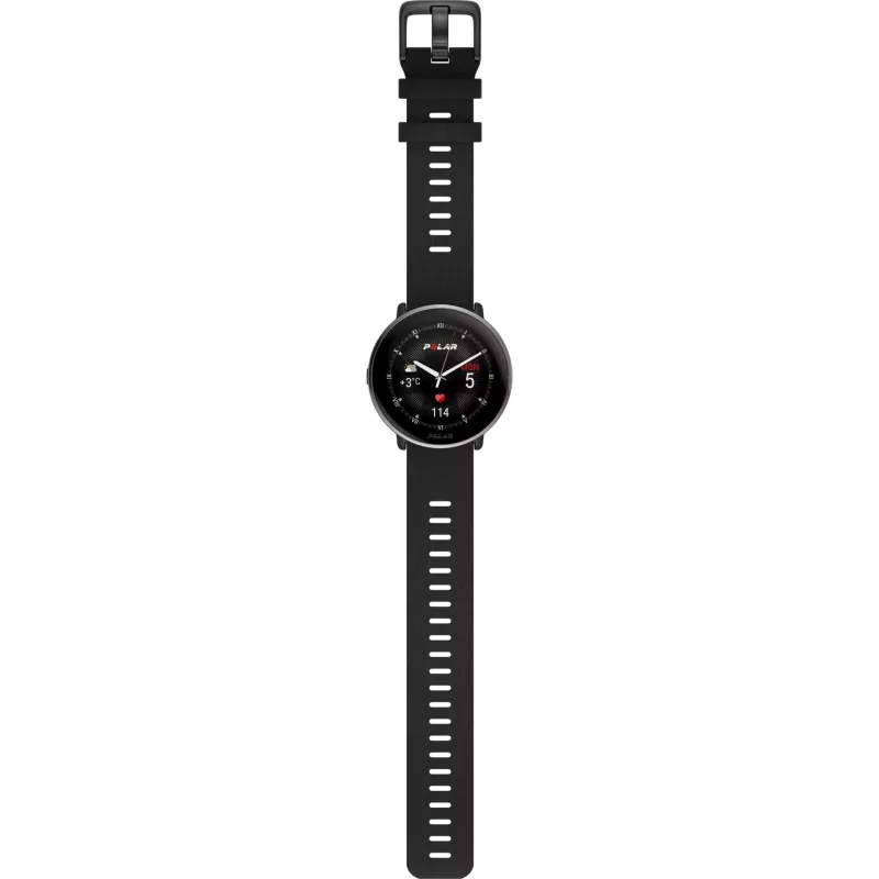 Polar Ignite 3 Titanium Silicone Band black